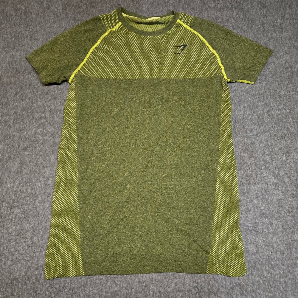 Gymshark Vital Seamless T-Shirt Mens S Olive Green Marl Short Sleeve David Laid